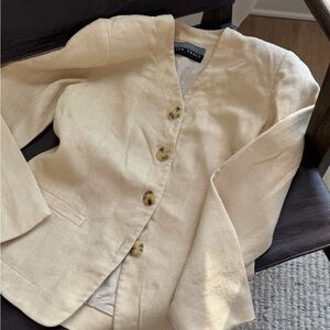 Vintage 100% Linen Blazer – Linda Allard for Ellen Tracy
